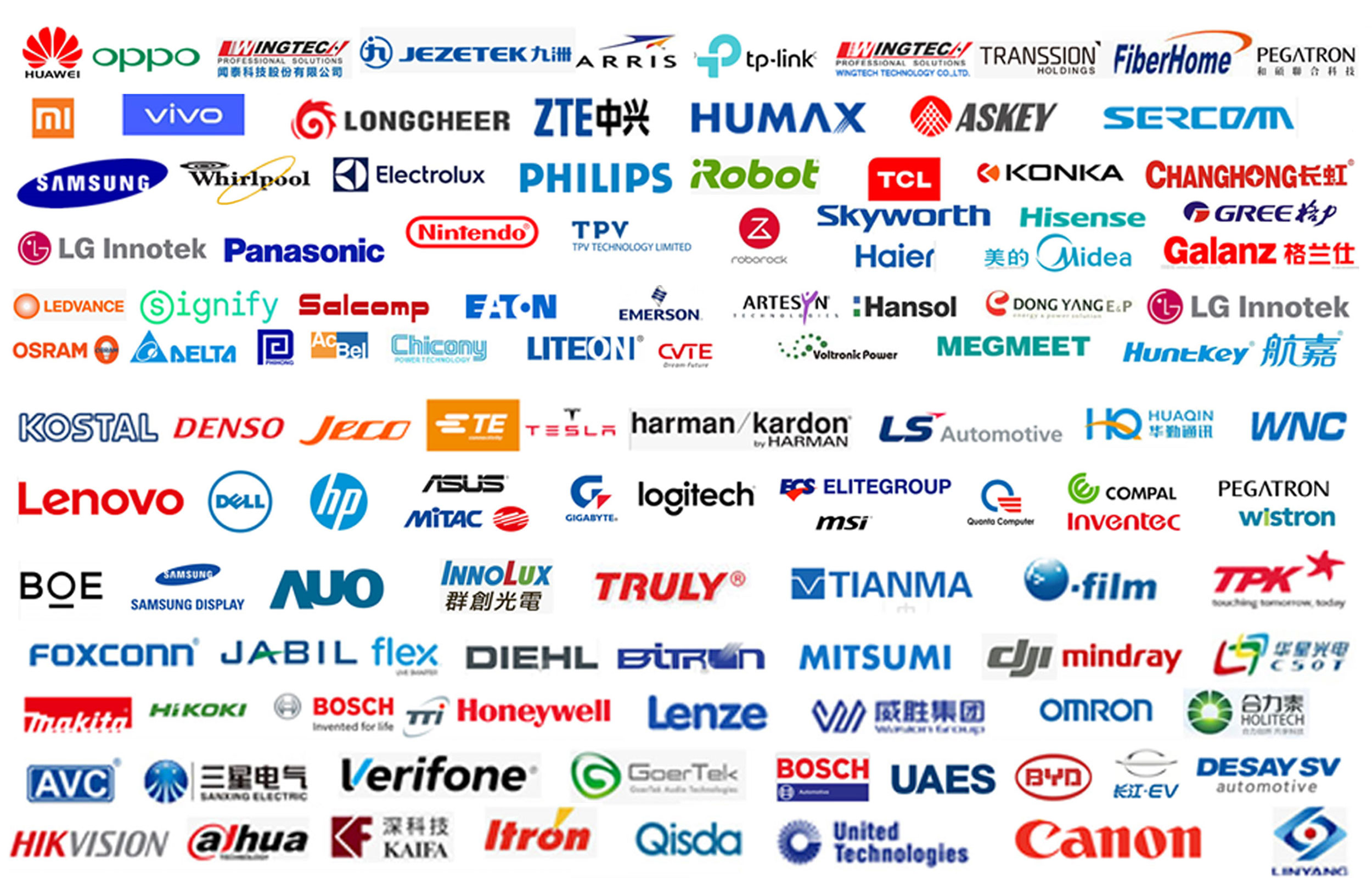 世界各国のメーカ様に ご採用頂いております